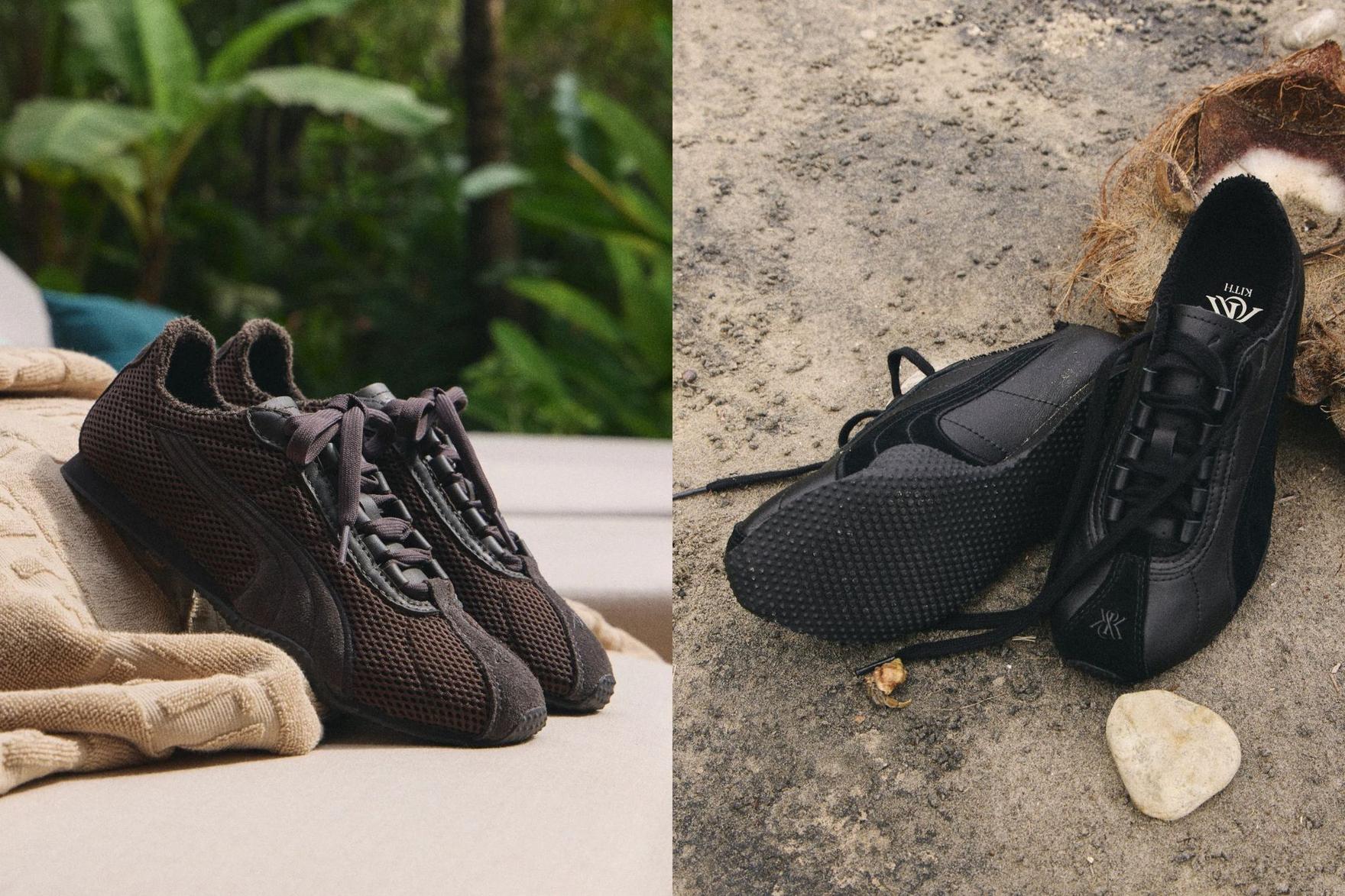 Kith x PUMA H-Street sneakers on stony ground