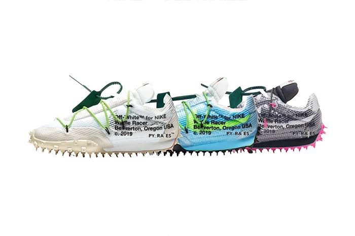 Off White Nike Waffle Racer Electric Green Fuchsia Vivid Sky 2019 Release Date All