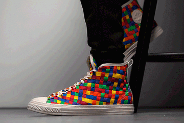Rainbow colored chuck taylors sales