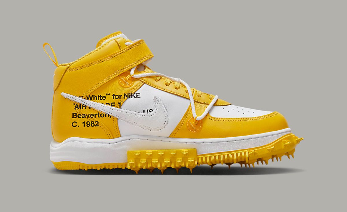 The Off-White x Nike Air Force 1 Mid 'Varsity Maize' Releases Soon ...