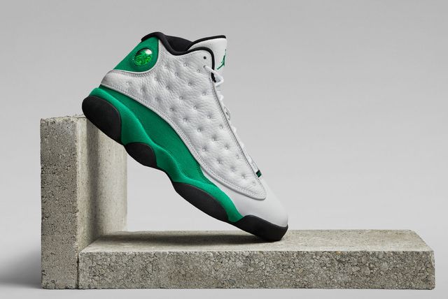 jordan 13 white lucky green