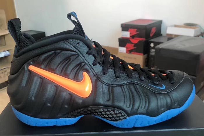 black orange and blue foamposites