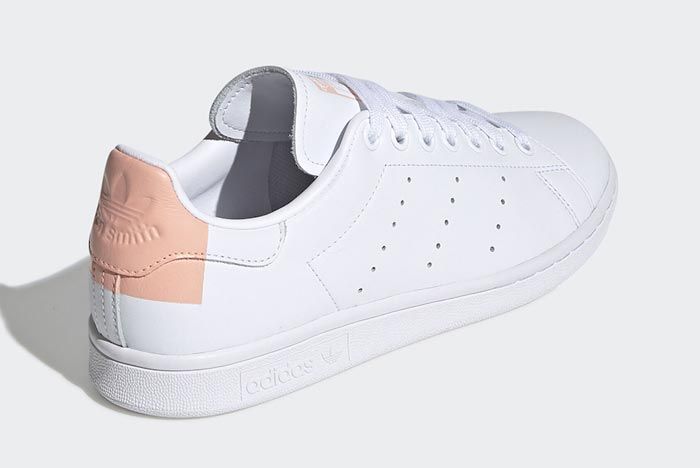 Adidas Stan Smith White Glow Pink Heelside