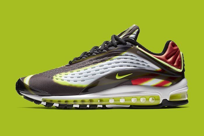 Nike Air Max Deluxe Blackvolt Habanero Red White 2