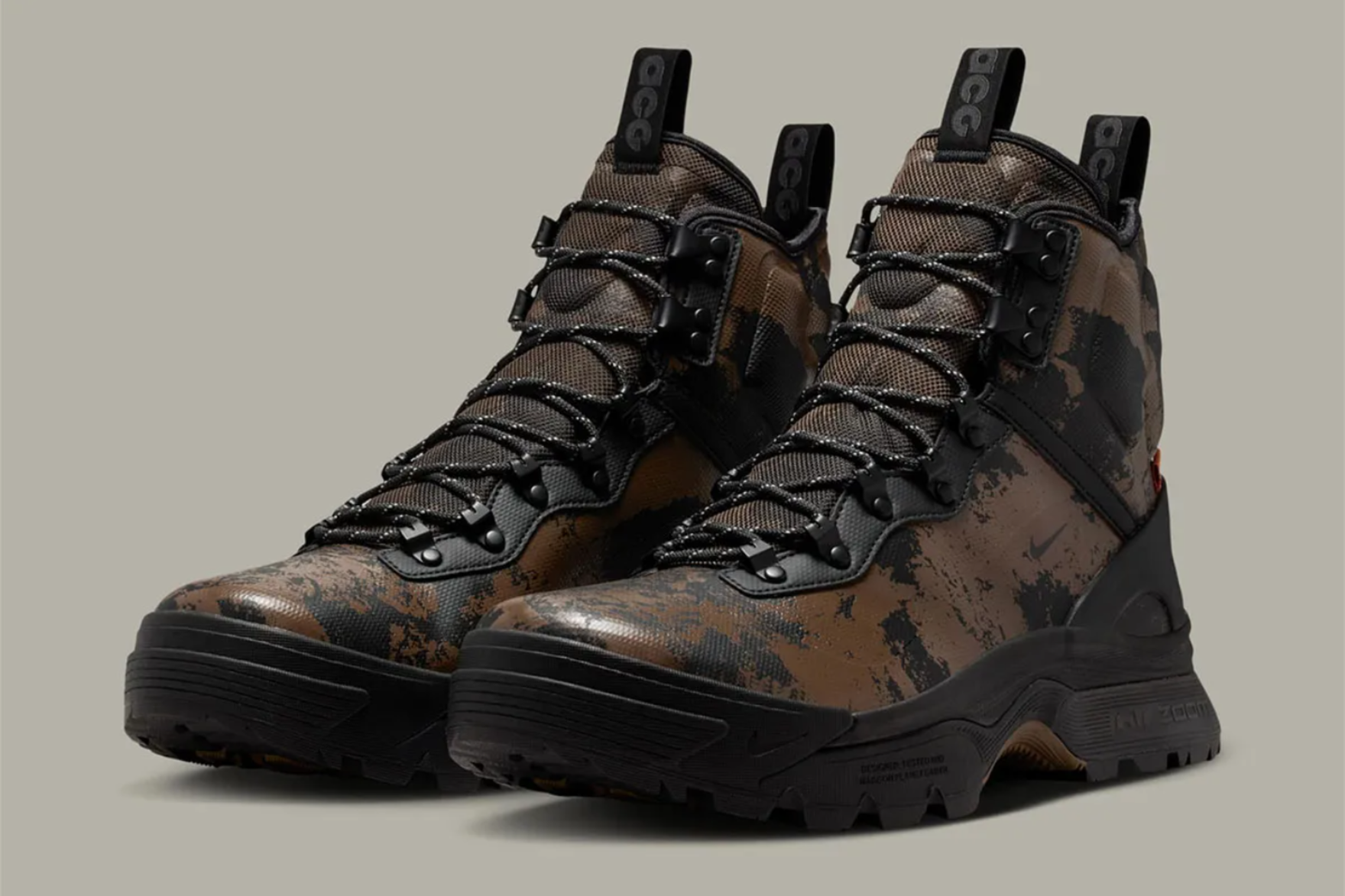dark brown nike hi-top boot
