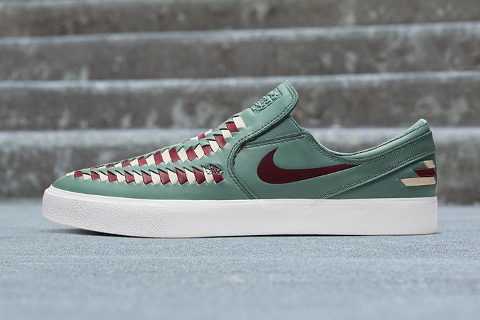 Nike Sb Zoom Stefan Janoski Woven Slip Rm Turquoise Maroon Off White Release Date Lateral