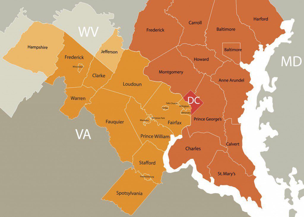 Map Washington 1024X731