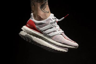 Adidas Ultra Boost White Red Multicolour On Feet 3