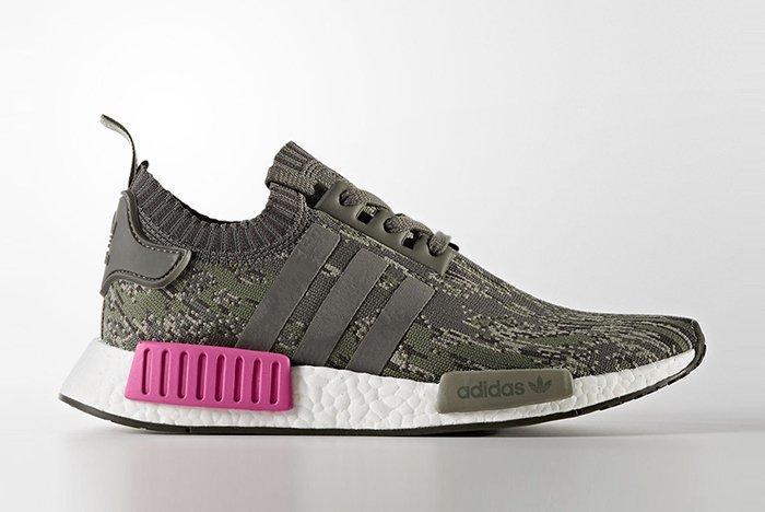 Pink Sneakers Adidas Nmd R1 Primeknit Camo Pink Adidas NMD R1 PK Onix  Glitch Camo Pink