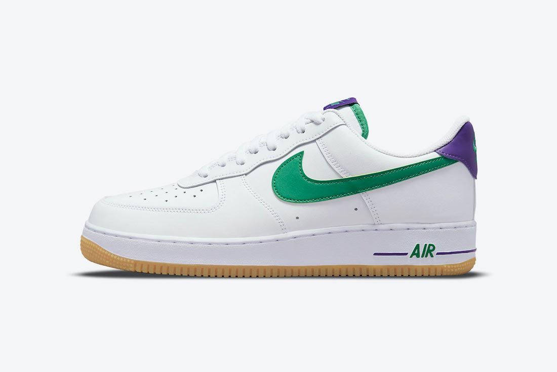 nike air force 1 purple and white