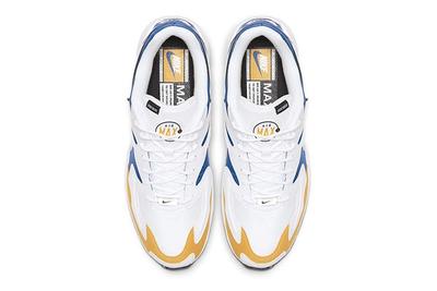 Nike Air Max 2 Light Premium University Gold Game Royal Golden State Warriors Top