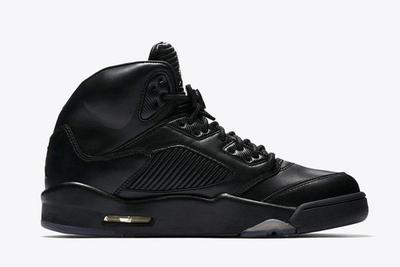 Air Jordan 5 Premium Triple Black Leather 4