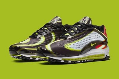 Nike Air Max Deluxe Blackvolt Habanero Red White 1