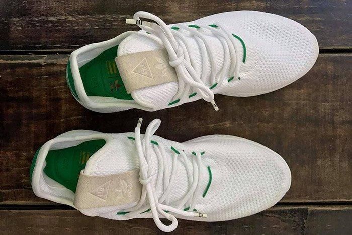 Pharrell Williams X adidas Tennis Hu (White/Green) - Sneaker Freaker