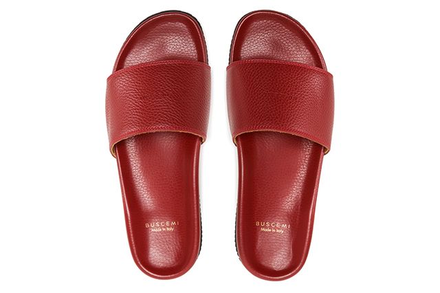 Buscemi Calfskin Leather Slides Sneaker Freaker