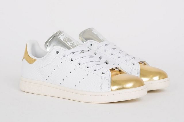 Adidas Stan Smith White Metallic Gold Silver 3