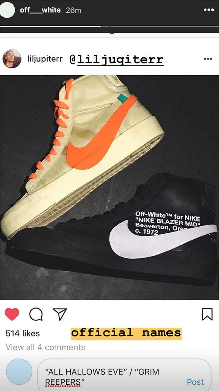 off white nike halloween