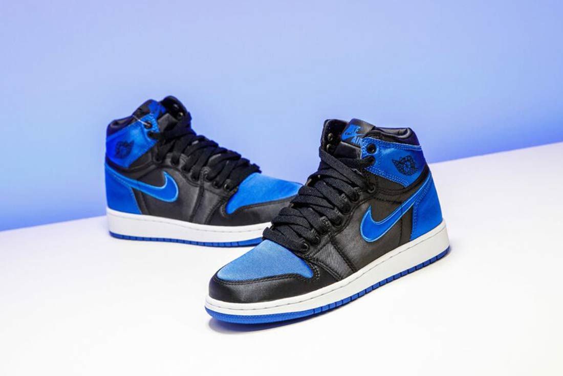 Jordan 1 hotsell satin royal