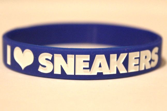I Love Sneaker Blue Wristband 1