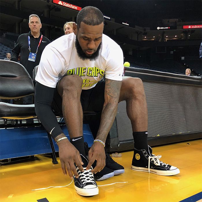 LeBron James' Swooshed-Up Converse from Chinatown Market - Sneaker Freaker