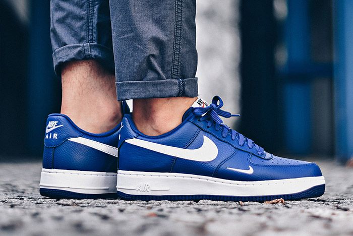 nike air force 1 with blue swoosh