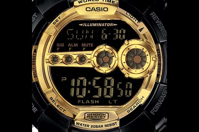 g shock gold face