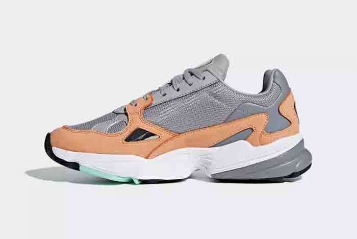 Adidas falcon 2025 grey orange