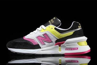 New Balance 997 Black Pink Neon Yellow 2 Lateral Side Shot