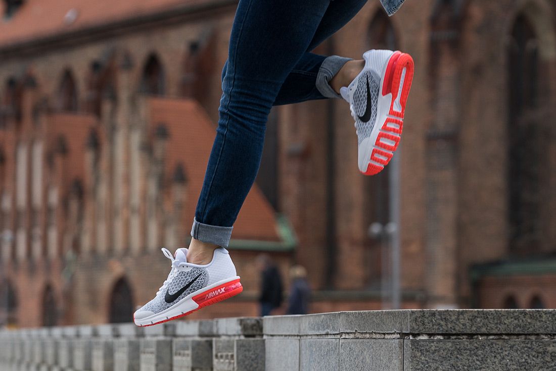 Nike Air Max Sequent 2 Gs (White/Bright Crimson) - Sneaker Freaker فهد بن سالم