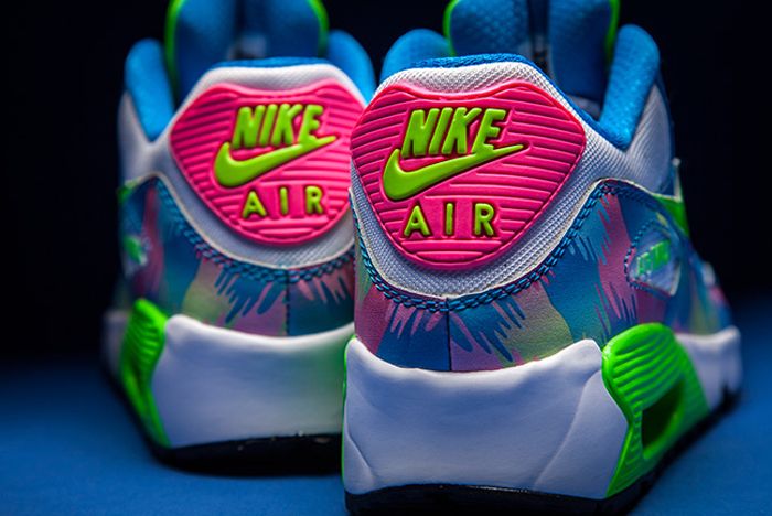 Nike Air Max 90 Print Photo Blueelectric Green Hyper Pink 1
