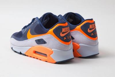 Nike Air Max 90 Hyperfuse Orange Blue Heel 1