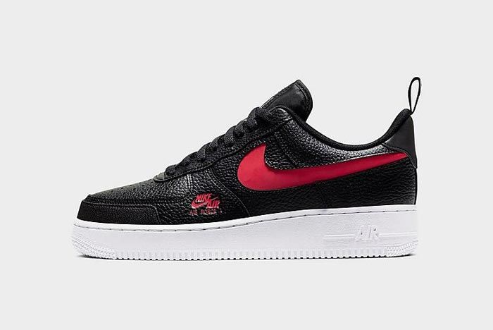 Nike Air Force 1 Lv8 Utility Black Red Lateral