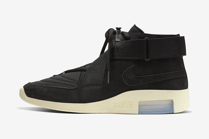 Nike Air Fear Of God Raid Black Fossil At8087 002 Release Date Lateral