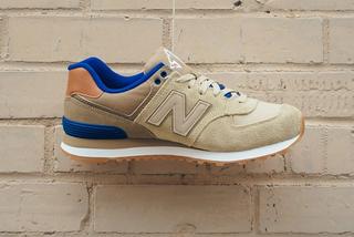 new balance 574 tan and blue