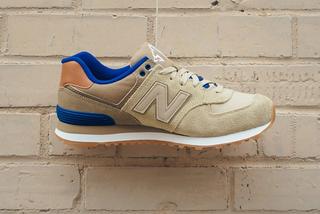 New Balance 574 (Tan/Blue) - Sneaker Freaker