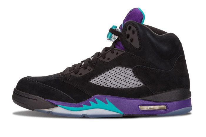 Air Jordan 5 Black Grape Original Left Side View
