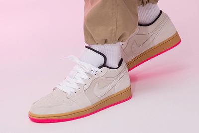 Air Jordan 1 Low Hype Pink 553558 119 Left Side Angle