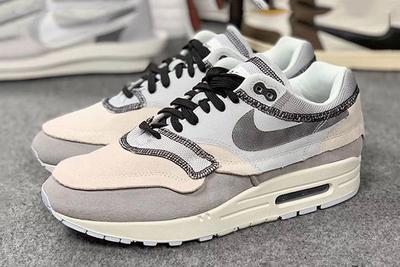 Nike Air Max 1 Inside Out White Black Grey 2 Pair Side
