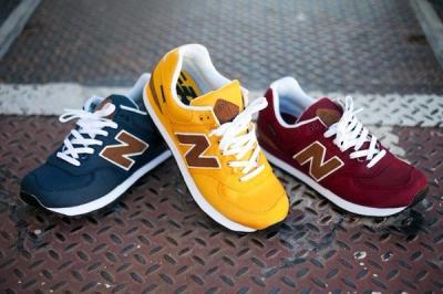 New Balance 574 Backpack Edition Maroon Navy Yellow Feature 1