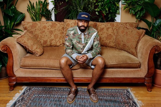 Bodega Ss13 Lookbook Couch Camo Shirt Captain Hat 1