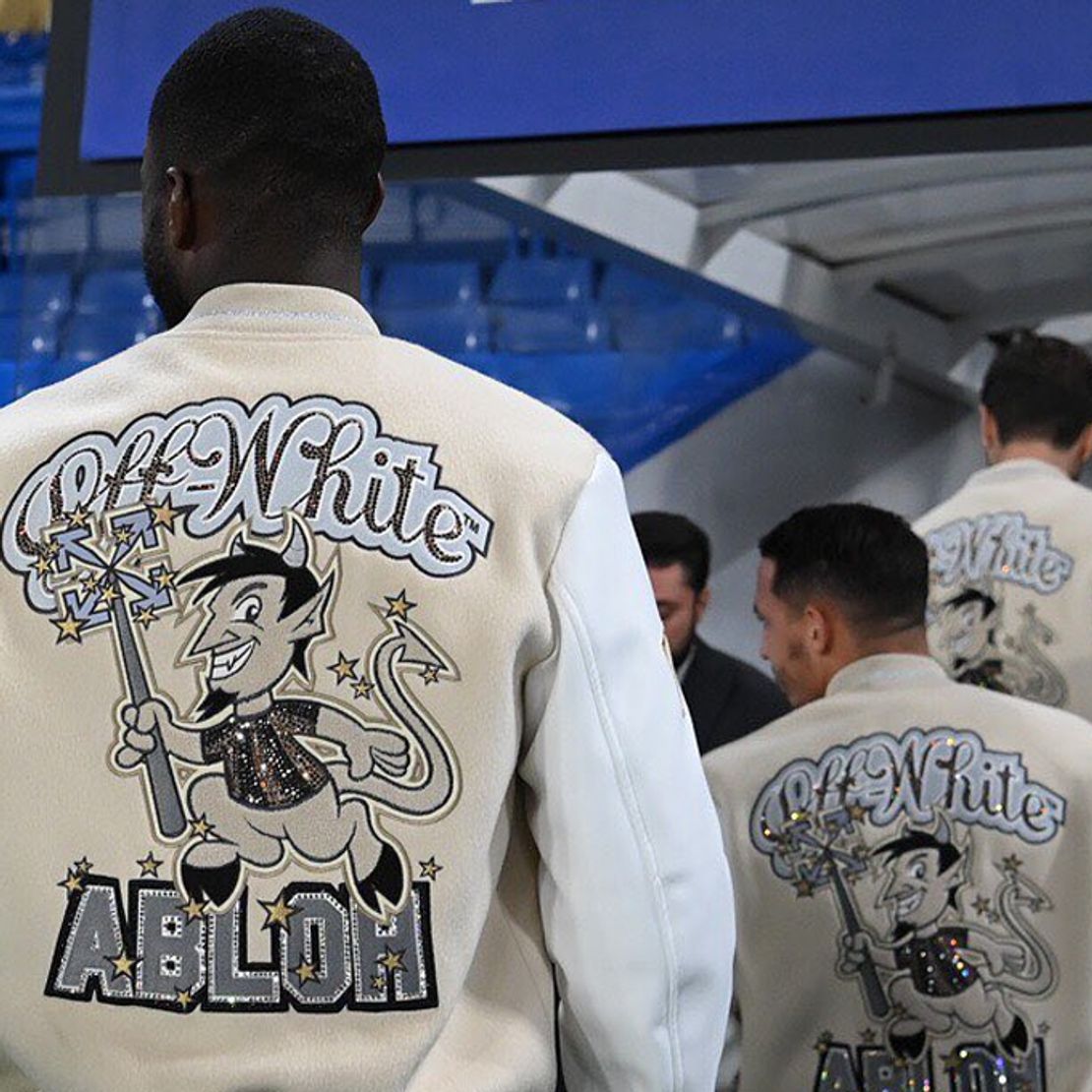AC Milan Off White Varsity Jacket