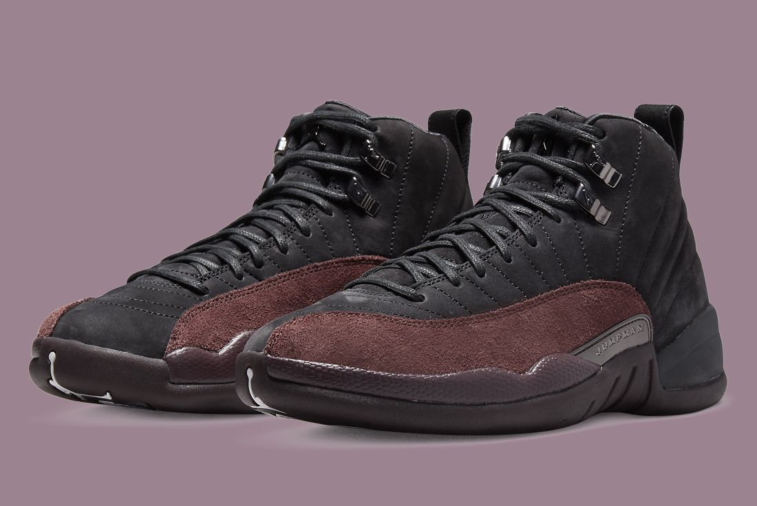 Jordan 12 burgundy suede best sale