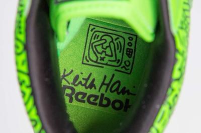 Keith Haring Reebok Classic Workout Mid Strap Neon Green 7