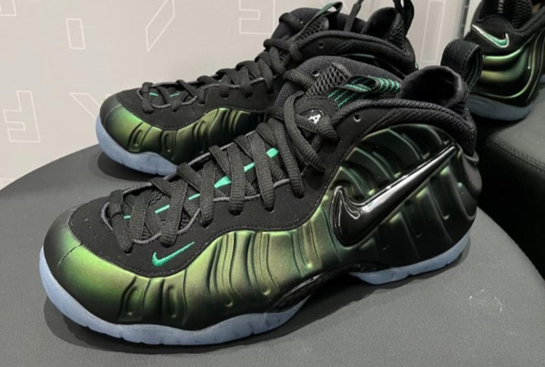 Side-view of nike foamposite pro sneaker