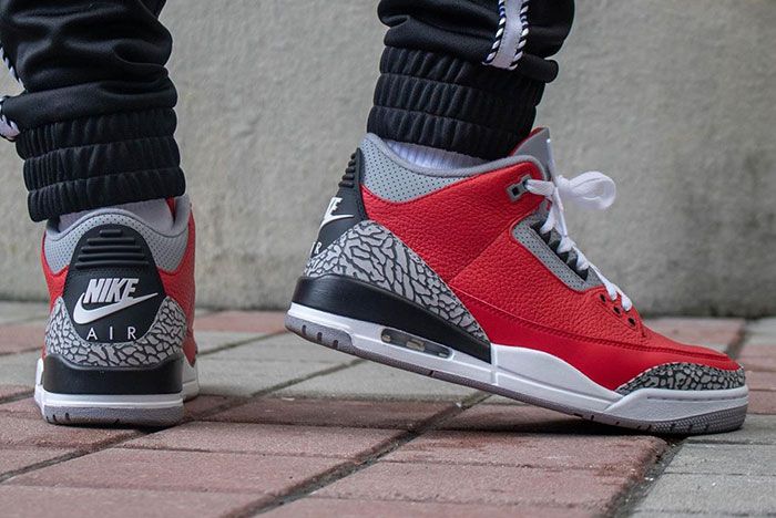 Air Jordan 3 Cement Red Fire Red All Star On Foot9