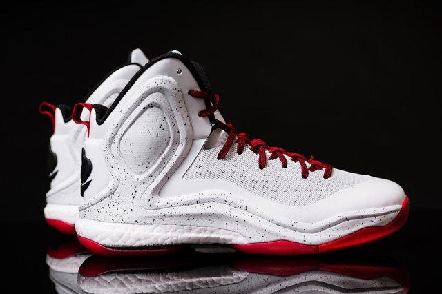 Adidas D Rose 5 Boost White Red 9