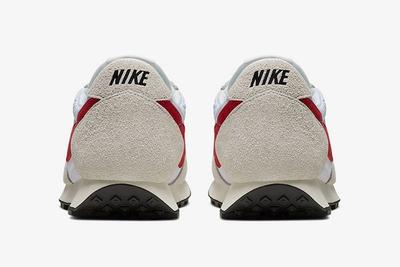 Nike Daybreak White University Red Heel