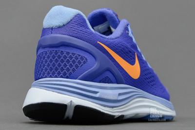 Nike Lunarglide 4 Violet Force Bright Citrus Heel 1