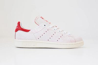 Adidas Stan Smith Cracked Leather White Red