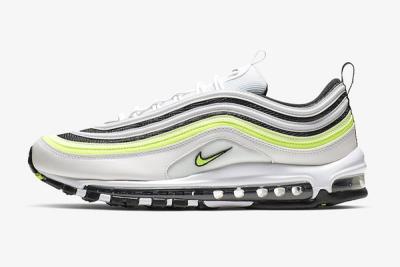 Nike Air Max 97 White Black Volt Reflective Release Date Lateral